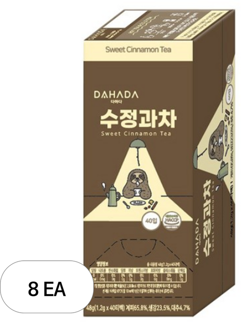 다하다 수정과차, 1.2g, 40개입, 8개