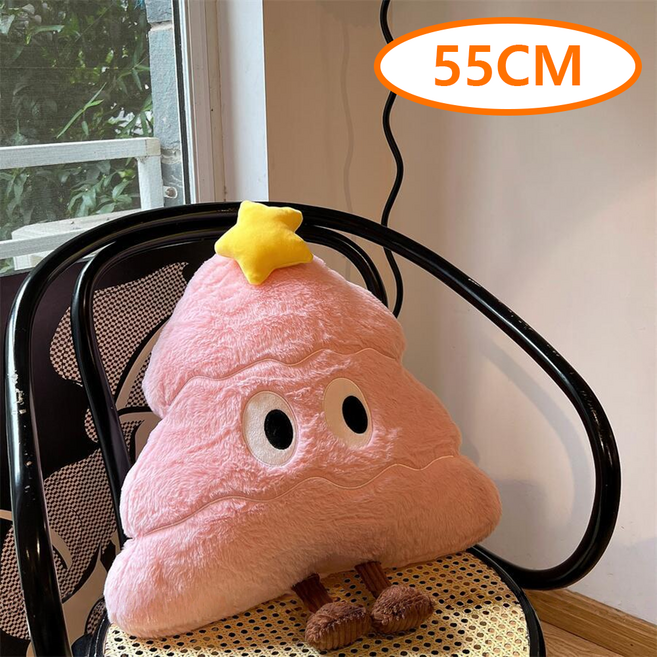 하른 초귀여운 말랑말랑 크리스마스트리 쿠션, 핑크