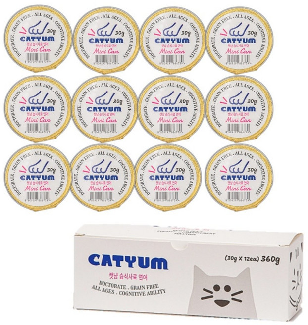 베러펫 캣냠 고양이습식사료 고양이캔 고양이사료 연어, 30g, 12개