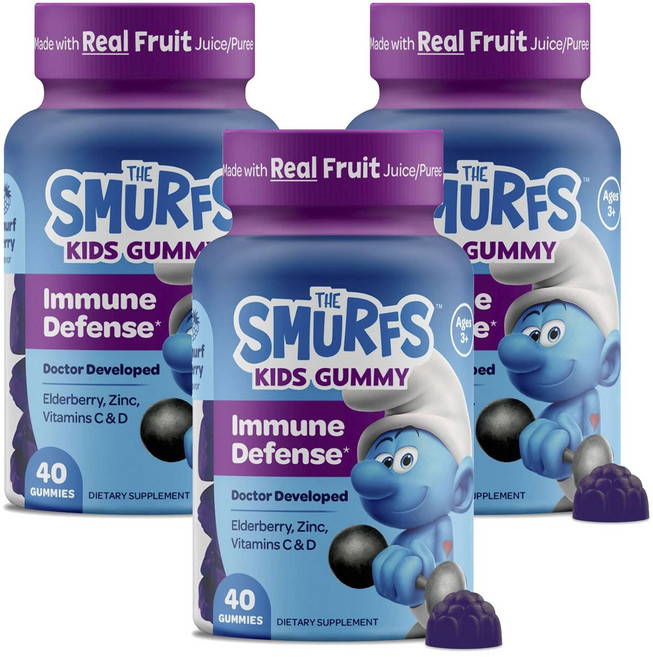 스머프 어린이 이뮨 디펜스 베리 맛 구미, 3개, 40정