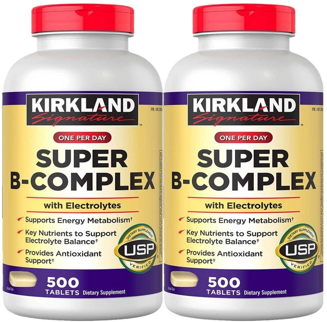 Kirkland Signature Super B-Complex 500정 2병, 2개 - 쿠팡