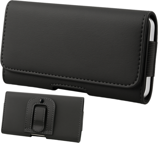 바이해랑 남성 휴대폰 벨트 케이스 허리 가방, 1개, 블랙 XL