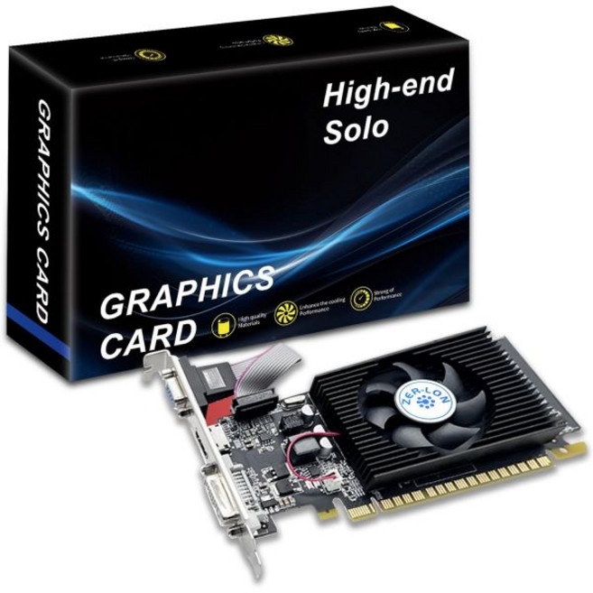 제로론 AMD 라데온 RX 580 그래픽 카드 8GB 256Bit 2048SPGDDR5 12847000MHz DP HDMI 출력 사무실 PC 게임용 듀얼 팬 포함 PCI Exp, GT 730 2G Low Profile, 1개