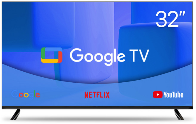 와우피프티 81cm(32인치) HD LED 구글 스마트 소형 중소기업 벽걸이 겸용 티비, 고객직접설치, 스탠드형, GTNB320HD11_블랙색상