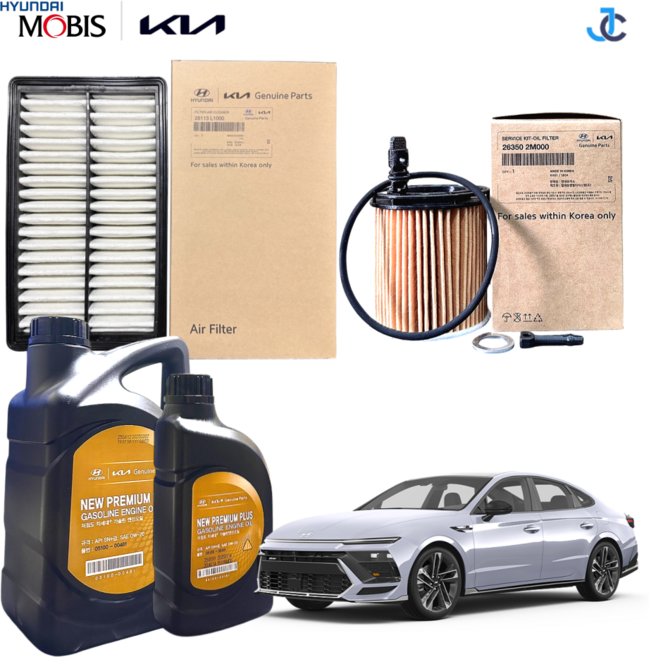 현대 쏘나타디엣지 순정 엔진오일세트, 1세트, 1.6 터보