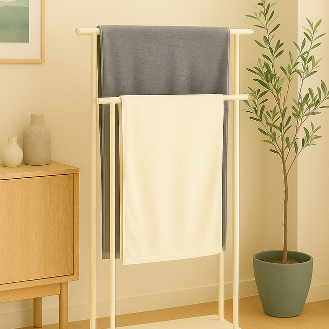 오라플 틈새 2단 수건걸이 욕실 화장실 타올걸이, 1개