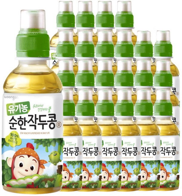 웅진 코코몽 유기농 순한 작두콩차, 200ml, 23개