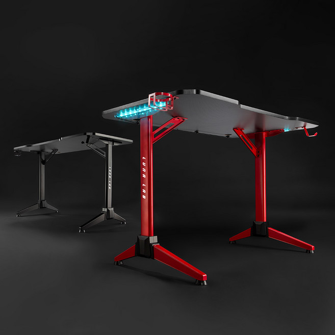 루나랩 스파크 게이밍 책상 1인용 컴퓨터 데스크, 스파크 블랙 (택배발송)