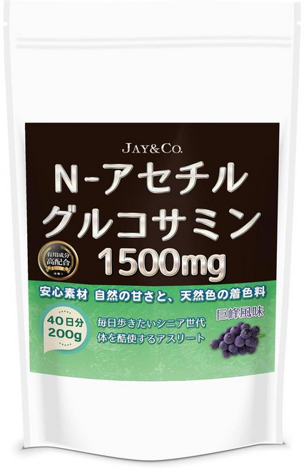 JAY&CO. 1 500mg N-아세틸 글루코사민 파우더 (교호 200g), 1개, 상세 설명 참조0