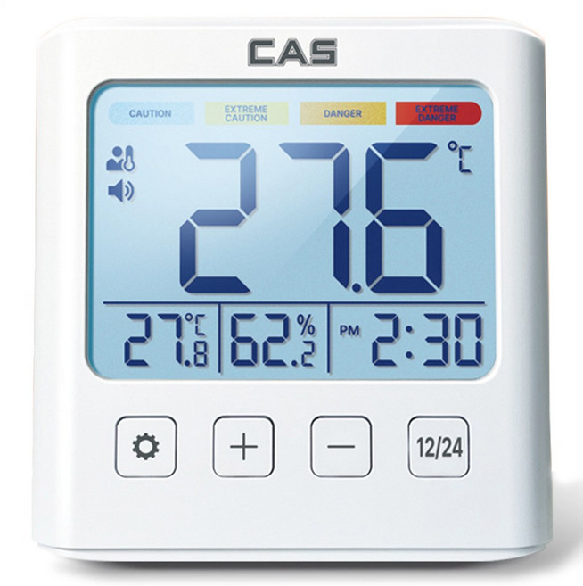 CAS 카스 5in1 체감온습도계 백라이트 LCD 온도계 습도계, 1개, 화이트 702
