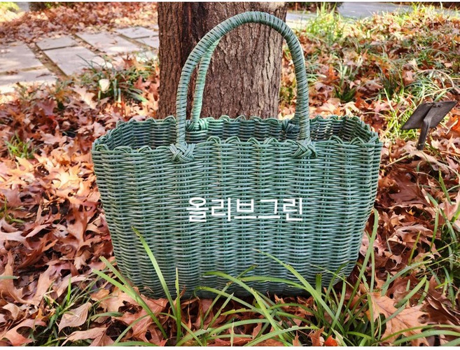 [오뚱점빵] 목욕탕 빨대 바구니 마실 기저귀 왕골 토트백 라탄 데일리백 나들이 피크닉 시장 가방