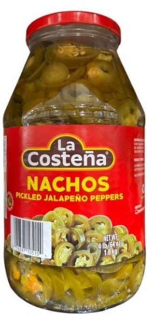 라코스테냐 할라페뇨 페퍼 슬라이스, 1.8kg, 1개