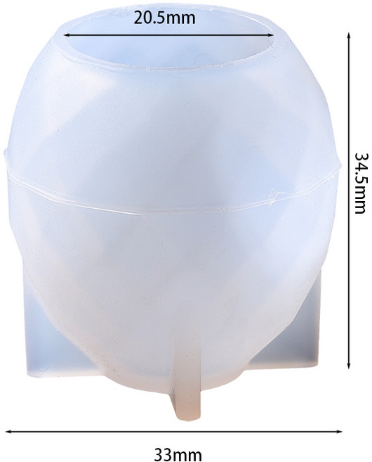 기하학 구형 병 마개 수지 금형 보석 모양 레드 와인 에폭시 실리콘 DIY 주조 공예, 02 Mold 02