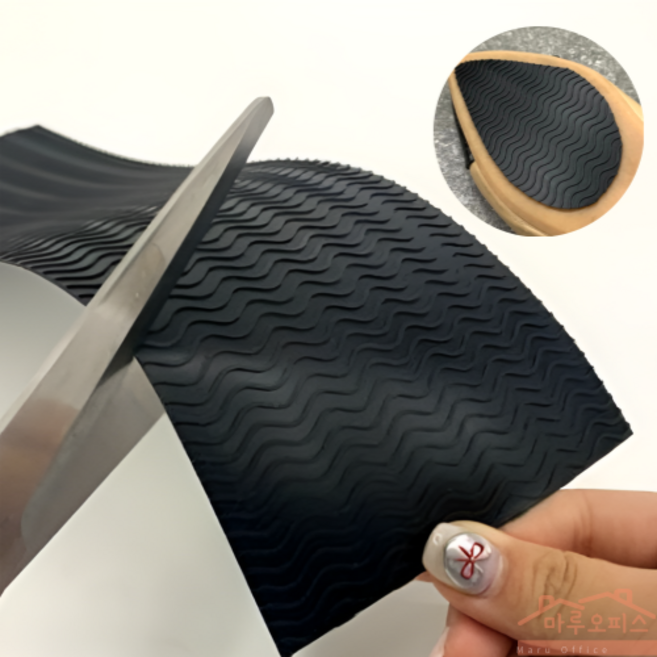 M7H_ 잘라쓰는 실리콘 신발 구두 밑창 교체 보강 운동화 뒷꿈치 앞꿈치 수선 뒤꿈치 패드 굽 소리 로퍼 바닥 패치 쿠션 보호 뒤축 닳음 미끄럼방지 보수, 블랙색상, 1개