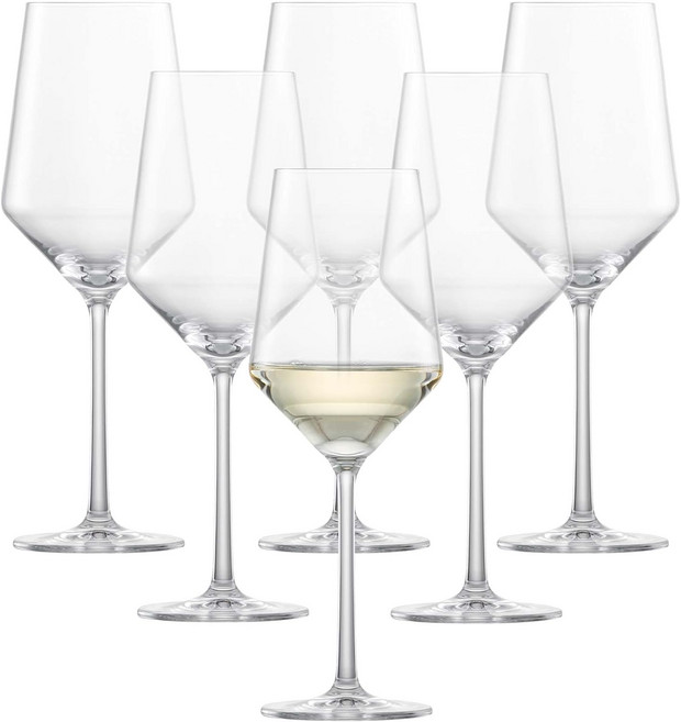 ZWIESEL GLAS 퓨어 소비뇽 블랑 화이트 와인잔6종 세트 와인용 우아한 와인잔 식기세척기 사용이 가능한 트리탄 크리스탈 잔 독일산14온스