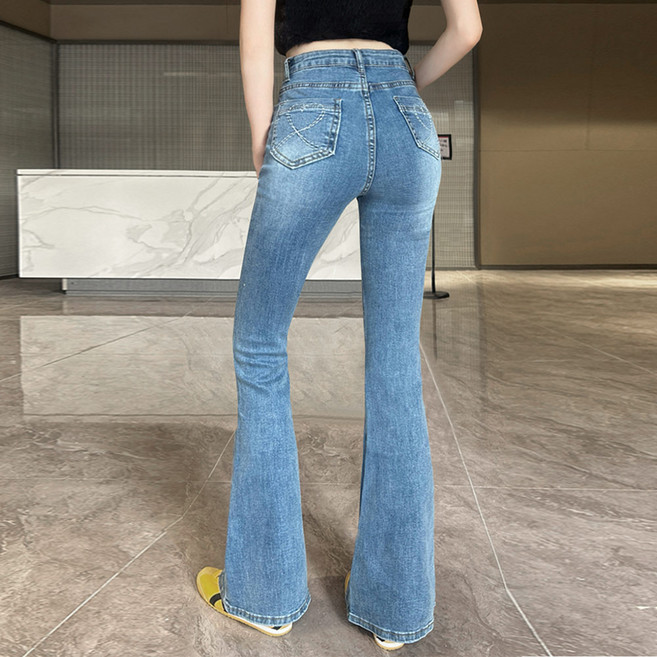 대박난박양 하트스티치 스판 부츠컷 청바지