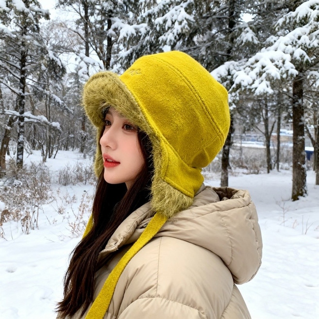 갬성더한 귀달이 양면 퀄팅 방한 패션 모자