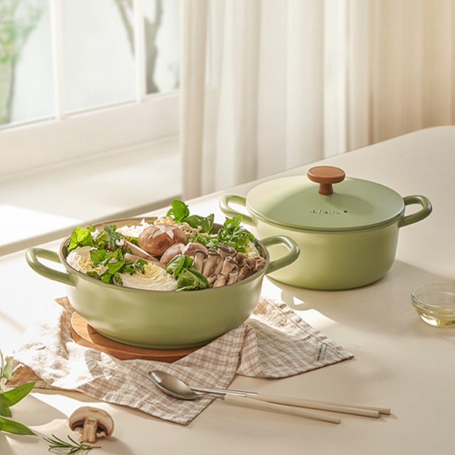 PN풍년 라레트로IH 20cm낮은편수/20cm양수/24cm양수/24cm웍전골(인덕션사용), 24cm, 웍전골, 1개