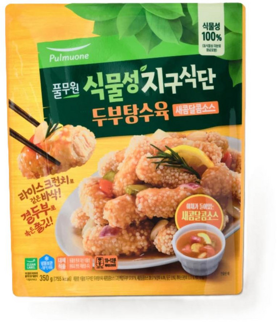 [풀무원] [식물성지구식단] 두부탕수육 새콤달콤소스, 1개, 350g