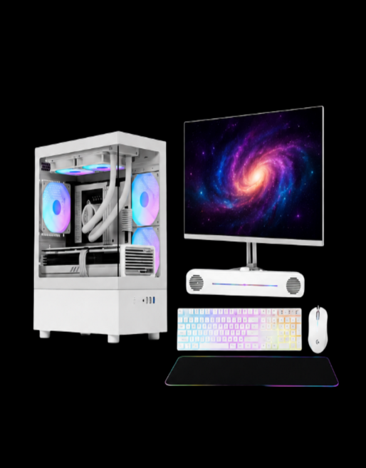 게이밍 컴퓨터본체 조립PC 풀세트 게이밍 고사양 본체 롤 발로란트 배틀그라운드 로스트아크 메이플 로블록스 메이플 오버워치 마인크래프트 피파 진짜컴퓨터, No.1 풀세트, 윈도우 11 프로, 240GB, 8GB, 화이트