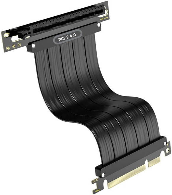 Zenithra PCIe 4.0 라이저 케이블 200mm 90도 직각 어댑터 - RTX 4090/4080/4070 Super RX 7900XTX/XT/GRE와 호환 - 16, Zenithra PCIe 4.0 라이저 케이블 200m