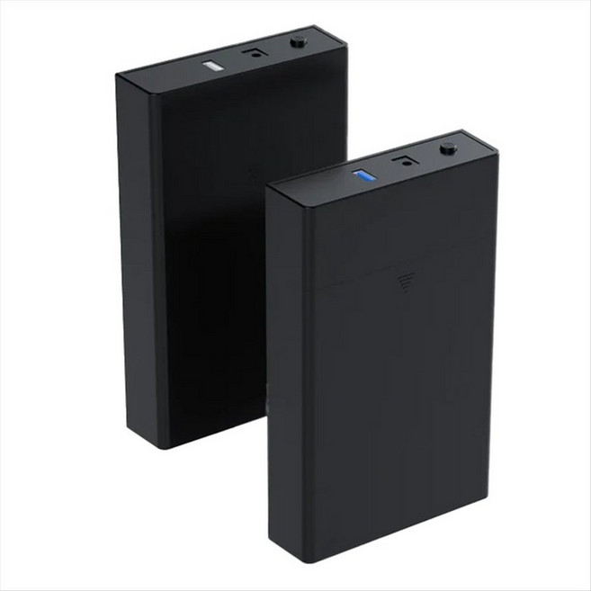 USB 3.0 3.5 인치 HDD SATA 외장형 하드 드라이브 케이스 박스 리더 하드 드라이브 인클로저 PC EU 플러그 용 고속 어댑터, 검은색