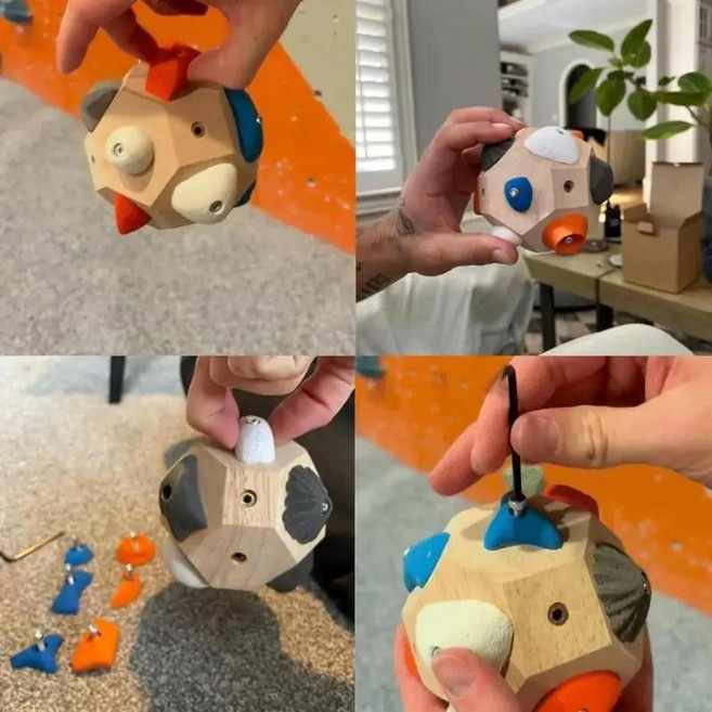 피트니스 아이언 풀 업 클라이밍 홀드 그립 강화 운동기 근력 볼더링 닌자 전사 훈련 도구