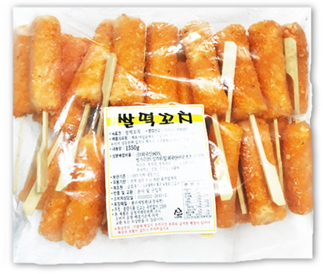 쫀득말랑 미니쌀떡꼬치 1.35kg(45gx30개), 1개, 1.35kg