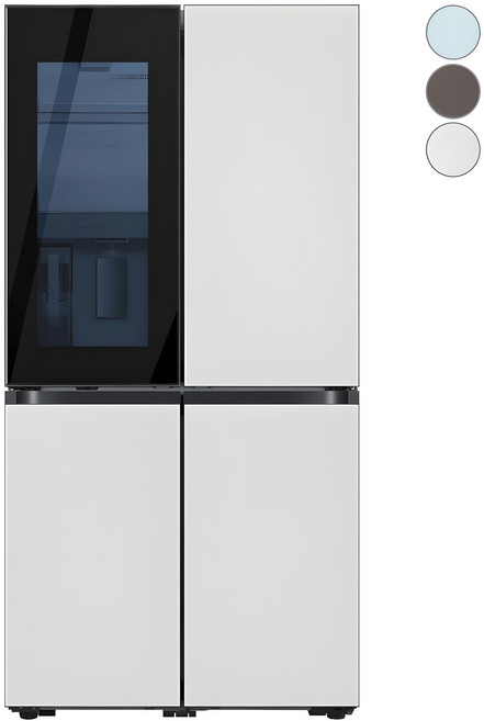 [색상선택형] 삼성전자 비스포크 정수기 4도어 냉장고 830L 방문설치, RF85DB9792AP