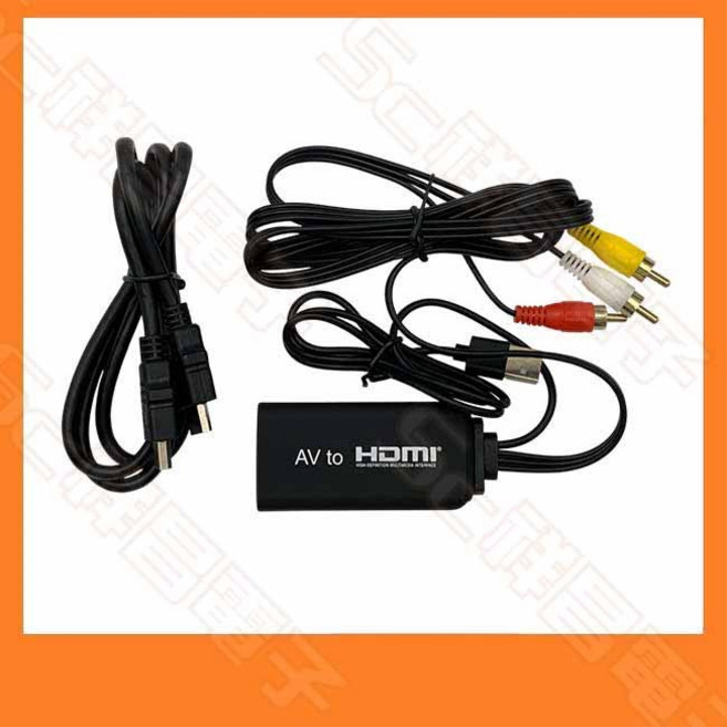 祥昌電子 AV 轉 HDMI 轉換線 附 USB 供電線, 1個
