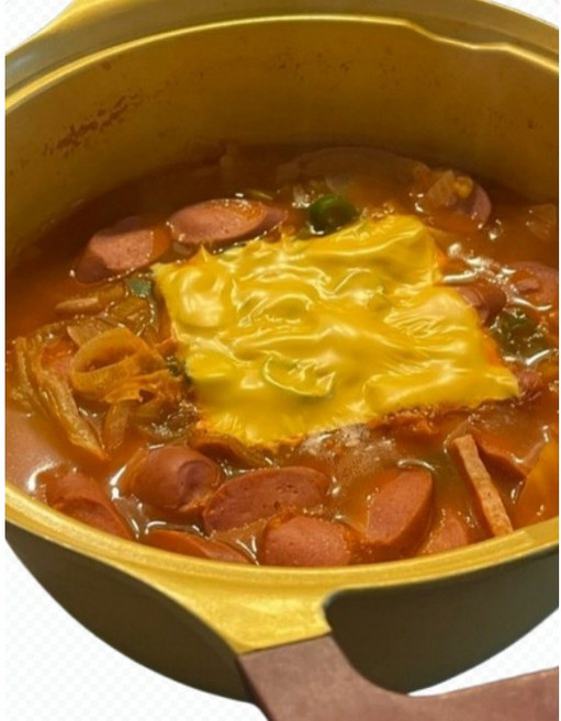 [킹콩] 초록빛킹콩면이쏙 킹콩부대찌개(2인분) 야외활동시간편하게조리 떡 두부등을추가해풍성하게, 1개, 992g