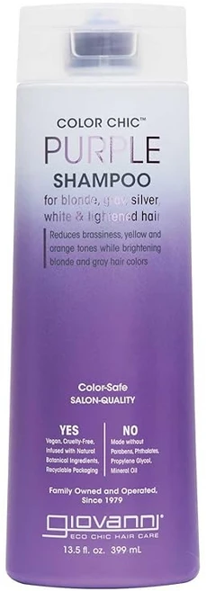 giovanni Color Chic 399mL (조반니) 퍼플 샴푸 보라색 샴푸 무라산 하이톤 블리치, 1 - 쿠팡