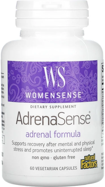 Natural Factors WomenSense AdrenaSense 부신 포뮬라 베지 캡슐 60정, Natural Factors WomenSense ..., 1개 - 쿠팡
