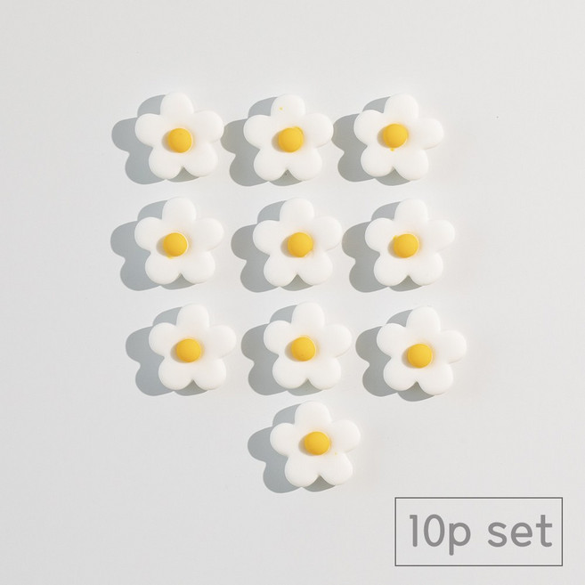 84x84 인테리어 냉장고 자석 마그네틱, 화이트데이지10p