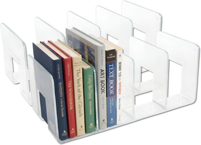 펴나나다 4칸 아크릴 투명 북엔드 2P, 4단