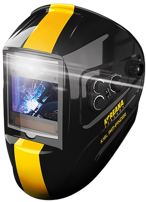 코리아나 패스파인더 트루컬러 자동 차광 LED 용접면 헬멧 마스크 용접맨 K15, 1개