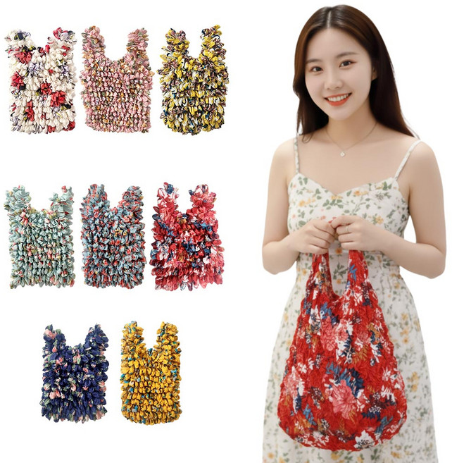 깔끔더하기 요술 에코백 마트 장바구니 가방, 화이트, 1개