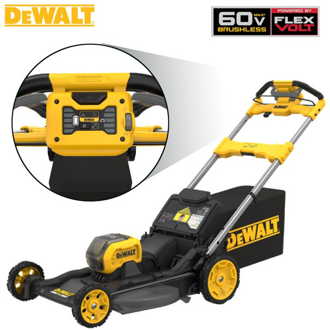 디월트 60V 접이식 충전 잔디깎이 DCMWSP550X2 풀세트 FLEXVOLT 배터리2 충전기 포함, 1개