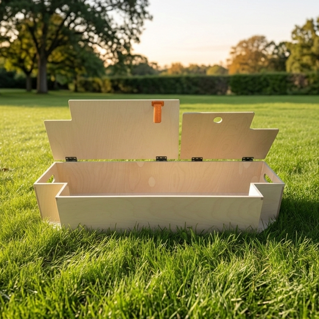 우드링크 레이 6:4시트 전용 트렁크 평탄화 러기지박스 차량용 수납함 정리함