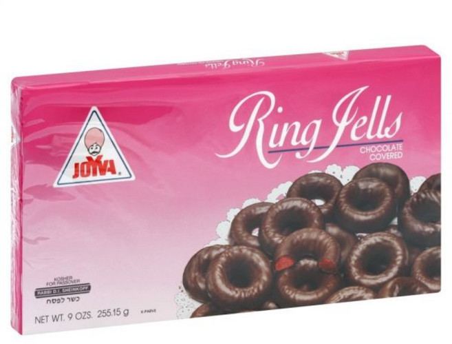 Joyva 초콜릿 코팅 조이바 라즈베리 링 젤리 9온스, 1개, 255.15g