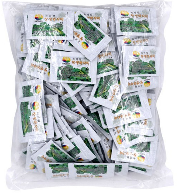 스타에프앤씨 [아이스박스포함]녹미원 일회용 생와사비 [3g], 200개, 3g