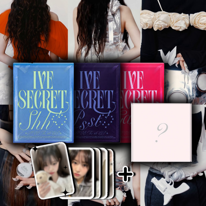 (4종세트) 아이브 앨범 시크릿 미니4집+특전포카6장 증정 IVE SECRET 포토북+한정판 IVE SECRET 시크릿 XOXZ 엑스오엑스지
