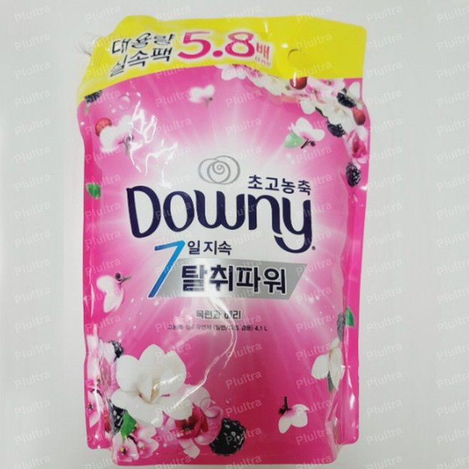 다우니 초고농축 섬유유연제 목련과 베리 리팰팩 4.1L (or 용기형 1L x4개 발송), 1개