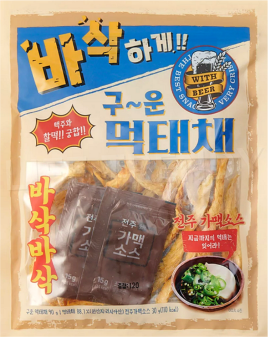 오천산업 바삭하게 구운 먹태채, 1세트, 120g