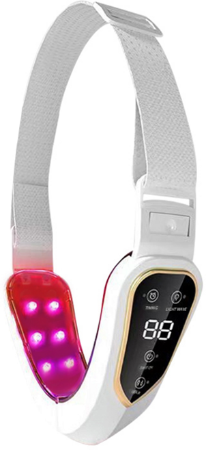 시온우주 무선 LED진동 고주파마사지기 V라인 얼굴붓기 턱살 얼굴 마사지기 BYM-903S, 1개, 화이트