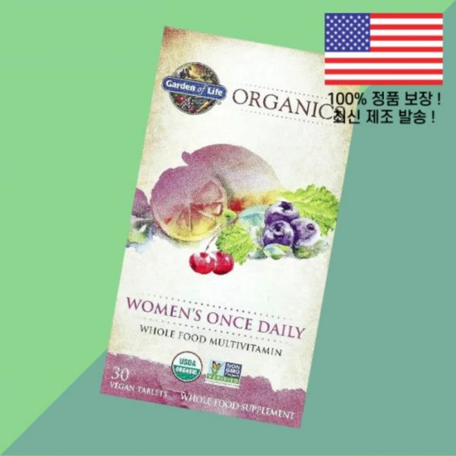 가든 오브 라이프 우먼 여성 여자 여자용 1일 1회 베지테리안 30정 Garden of Life Organics Women's Once Daily 30 Vegan Tablets, 가든 오브 라이프 우먼 여성 여자 여자용 1일 1회 베 - 쿠팡