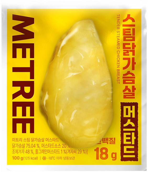 미트리 스팀 닭가슴살 머스타드, 42개, 100g