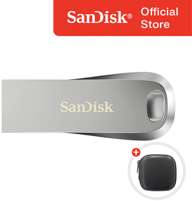 샌디스크 울트라 럭스 CZ74 USB 3.1 메모리 + 보관 케이스 패키지, 128GB, 1개