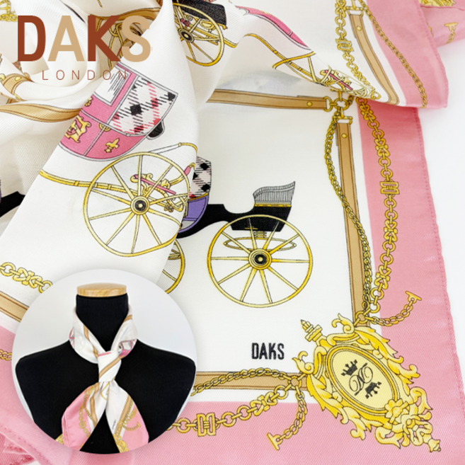 정품 DAKS 닥스 쁘띠 스카프 린넨 코튼 면 선물포장