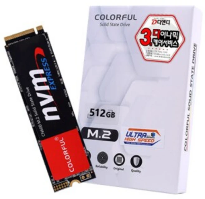 Colorful CN600 M.2 NVMe 디앤디컴 (512GB), D4-114-60002, 512GB - 쿠팡